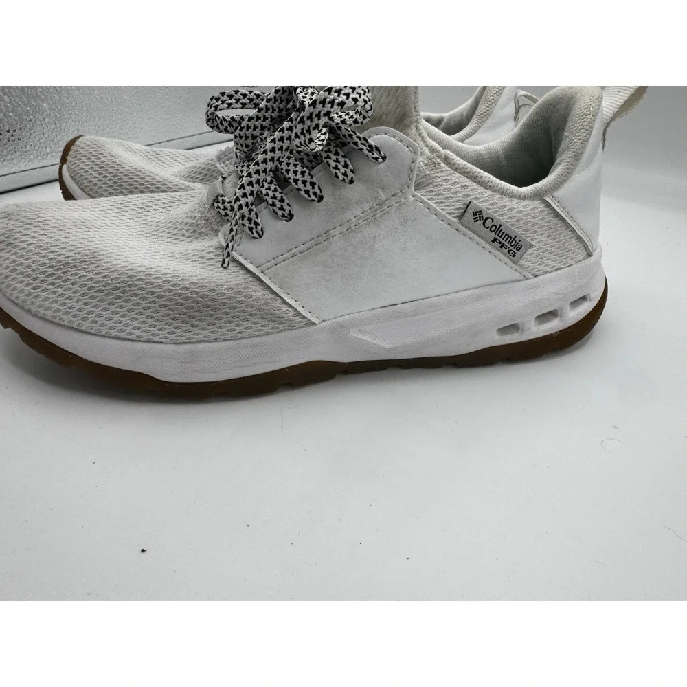 Columbia PFG Tamiami Womens 7 White Fishing Boat Shoes Sneakers BL0174-100 SB19